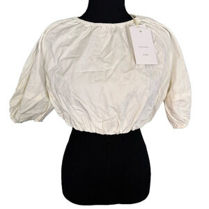 NWT SIGNIFICANT OTHER IVORY POPPY CROP TOP